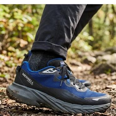 MERRELL MENS WATERPROOF LACE TRAINER - NAVY